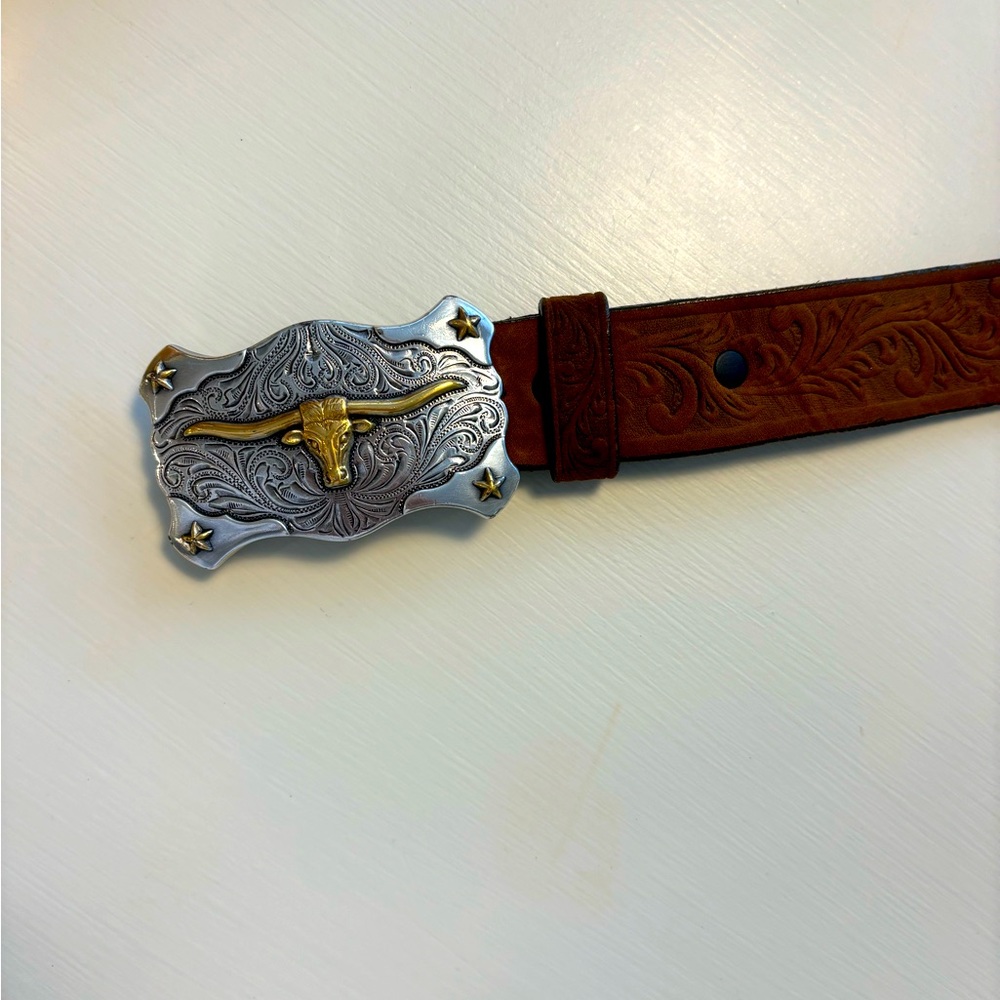 Boys Cowboy Leather Belt